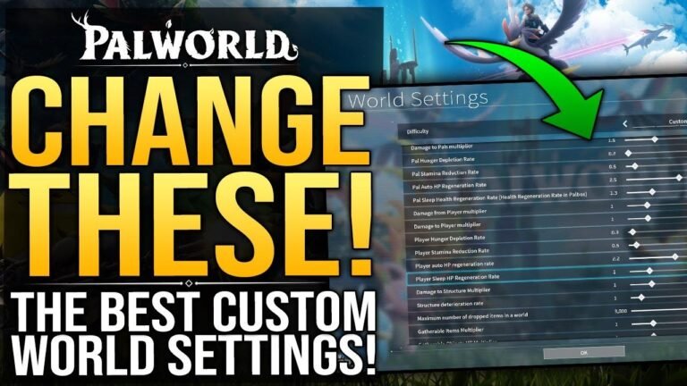 Discover everything you need to know about creating your own custom world settings in Palworld – the best customized world settings for humans.