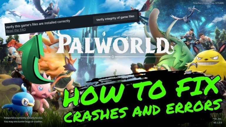 How to solve crashes and errors in PALWORLD! Tips for troubleshooting and fixing issues with the game.