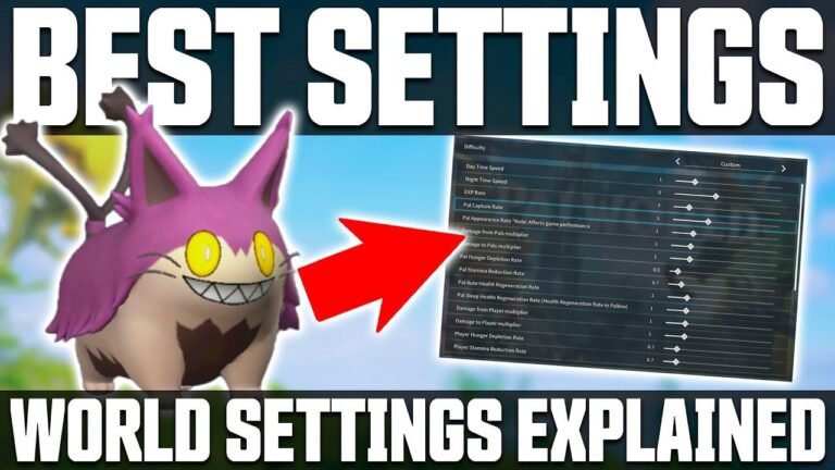 Get the best Palworld settings here! Learn all about custom world settings for any server.