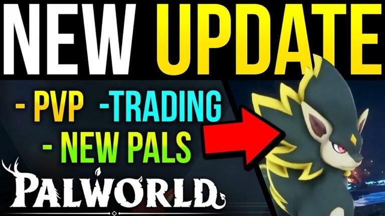 Check out the latest update for Palworld! Get ready for PvP, new pals, and trading! Exciting new features waiting for you!