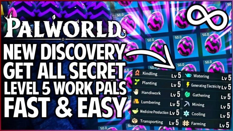 Discover New Level 5 Work Skills for Overpowered Pal Breeding in Palworld – Take Action Now! Get the Best Pals Fast with This Easy Guide!